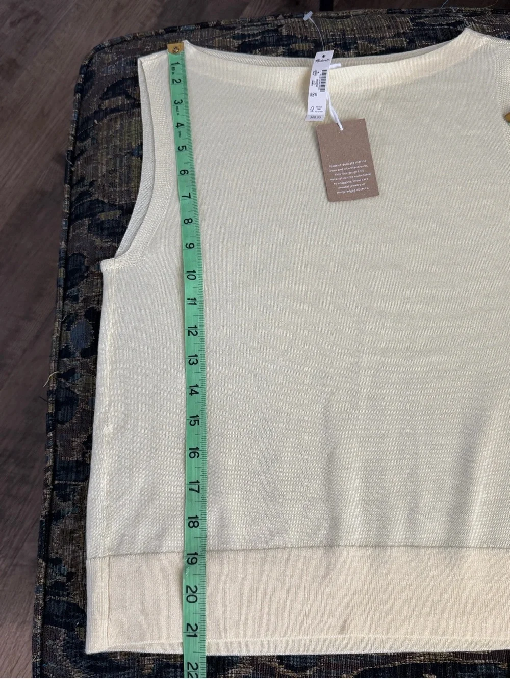 NWT Madewell Merino Wool Silk Sweater Shell Tank Top M OA057